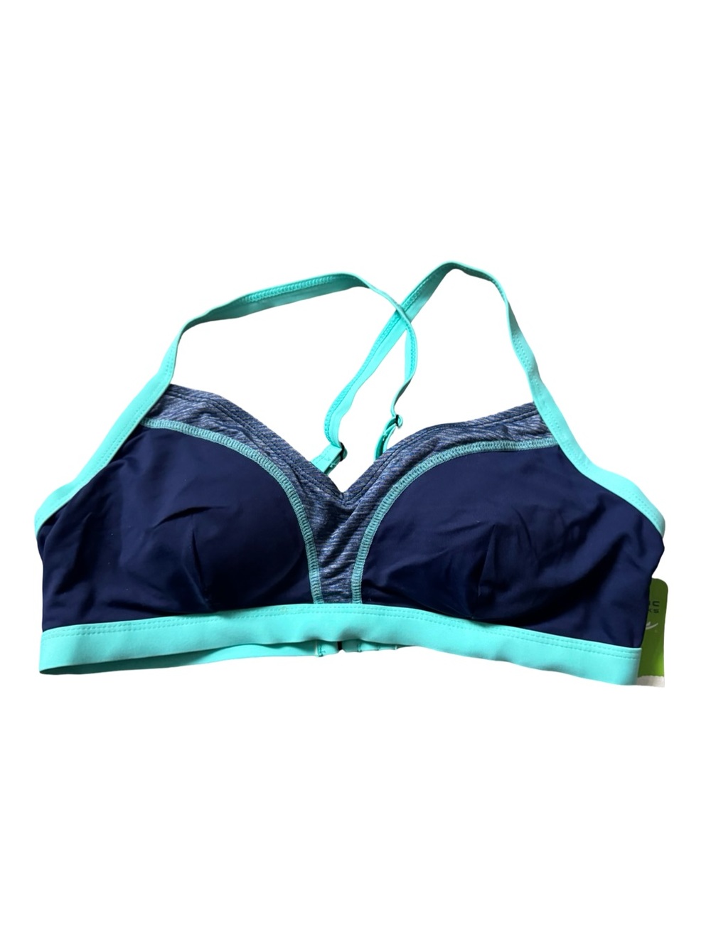 Athletic Works NWT Women's Navy Mint Underwire Swim Bikini Top
